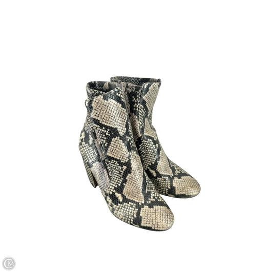 Boots Ankle Heels By Aldo In Animal Print, Size: 6