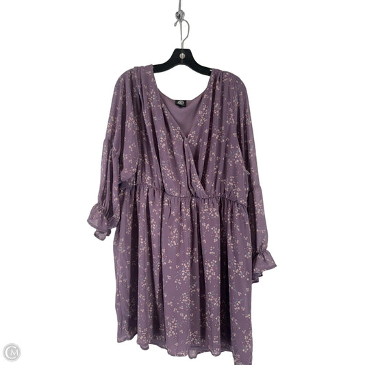 Dress Casual Short By Bobeau In Purple, Size: 2x