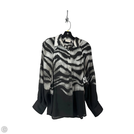 Top Long Sleeve By Chicos In Black & White, Size: 0