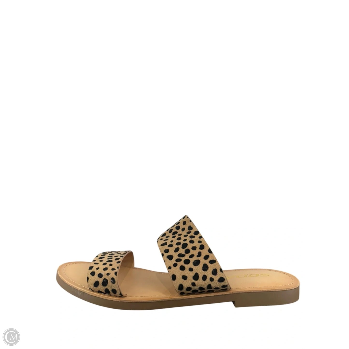 Sandals Flats By Soda In Animal Print, Size: 7