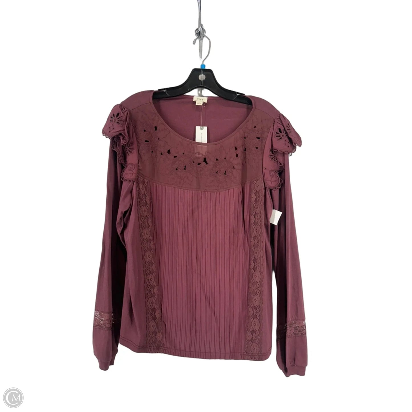 Top Long Sleeve By Tiny In Red, Size: L