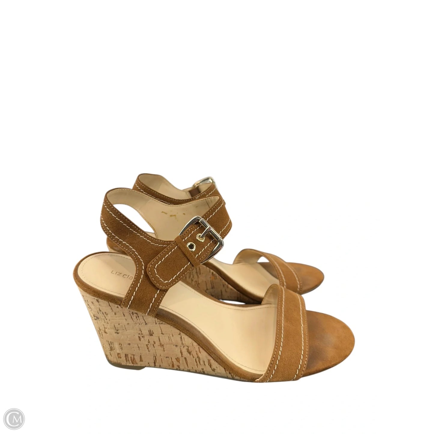 Sandals Heels Platform By Liz Claiborne In Brown, Size: 8
