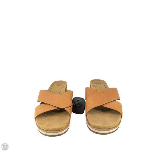 Sandals Designer By Ugg In Brown, Size: 8.5