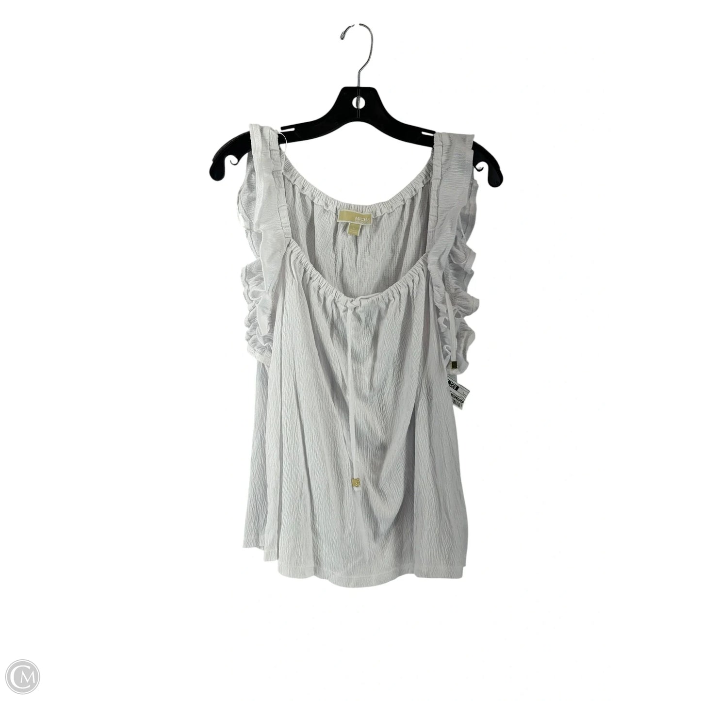Top Sleeveless Designer By Michael Kors In White, Size: L