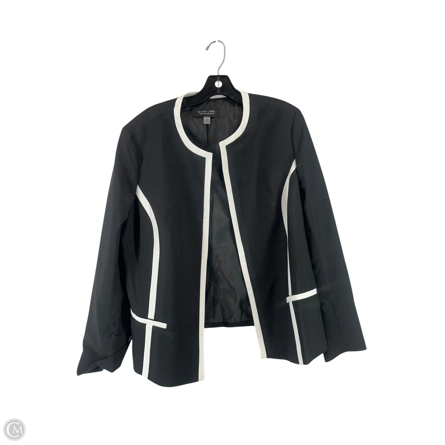 Dress Suit 2pc By Black Label In Black & White, Size: 16