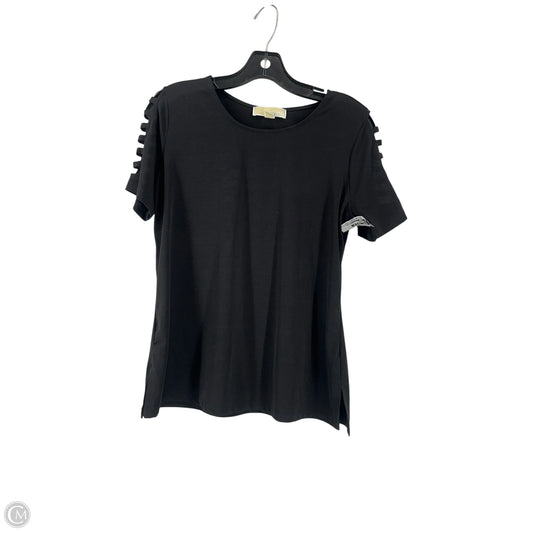 Top Short Sleeve Designer By Michael Kors In Black, Size: M