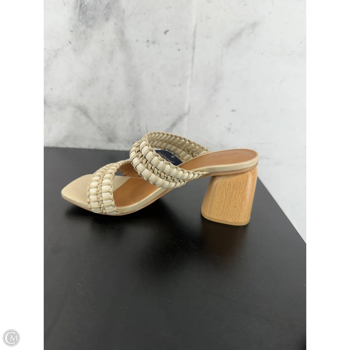 Sandals Heels Block By Universal Thread In Beige, Size: 7.5