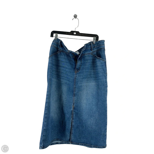 Skirt Midi By Clothes Mentor In Blue, Size: 16