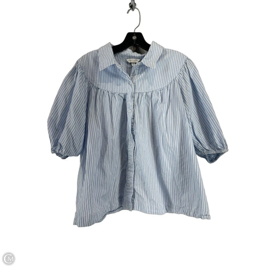 Top Short Sleeve By Crown And Ivy In Striped Pattern, Size: Xxl