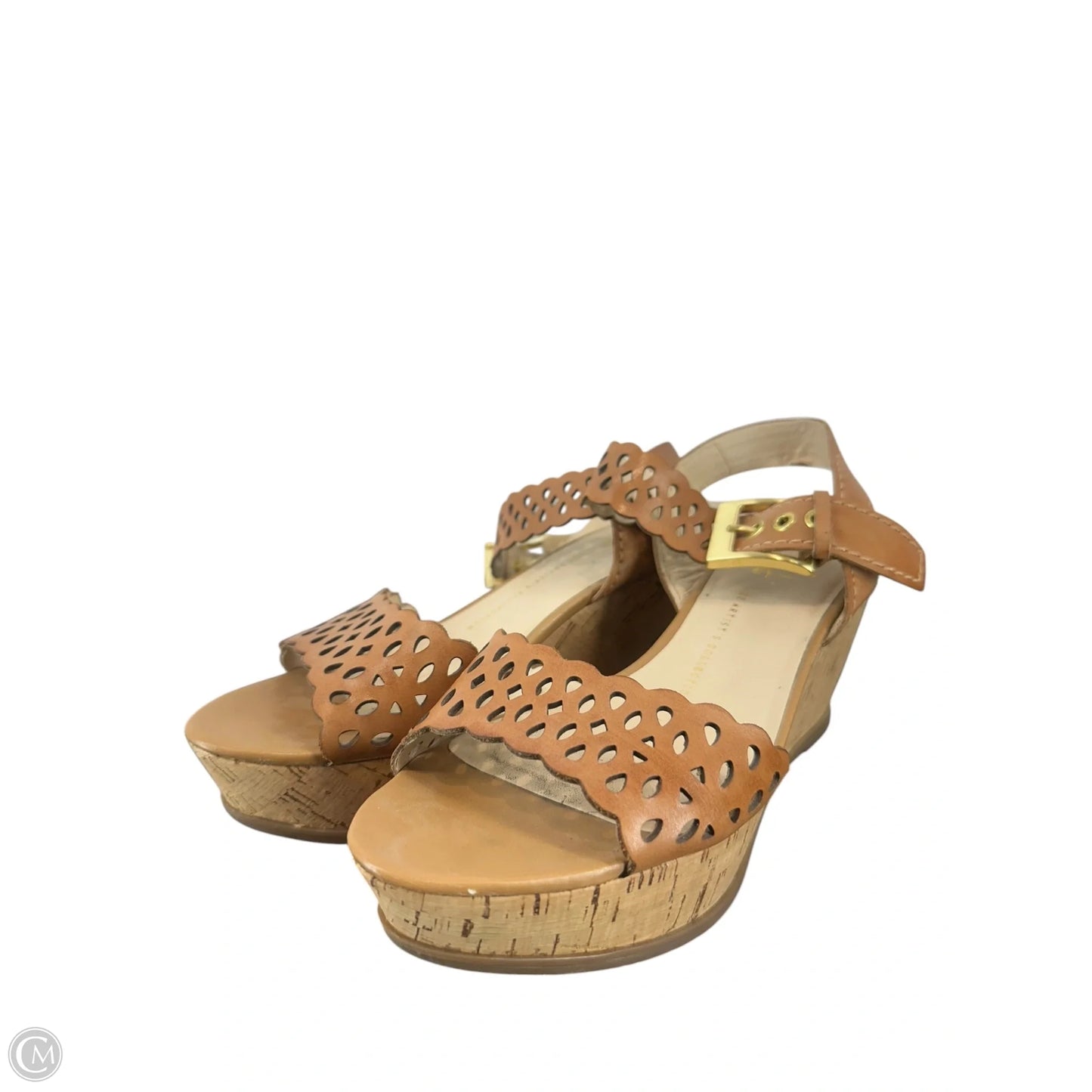 Sandals Heels Block By Franco Sarto In Brown, Size: 7