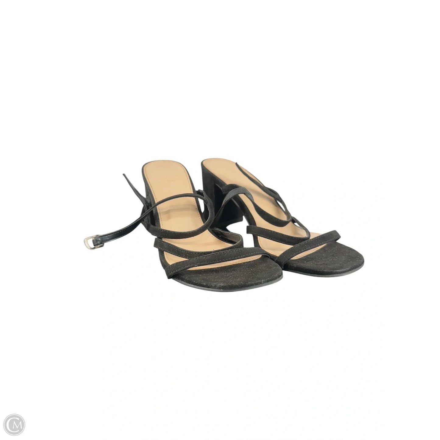 Sandals Heels Block By Forever 21 In Black, Size: 7.5