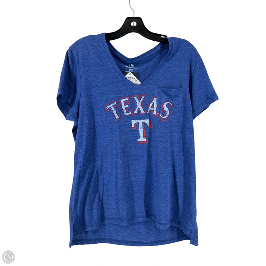 Top Short Sleeve By Fanatics In Blue, Size: M