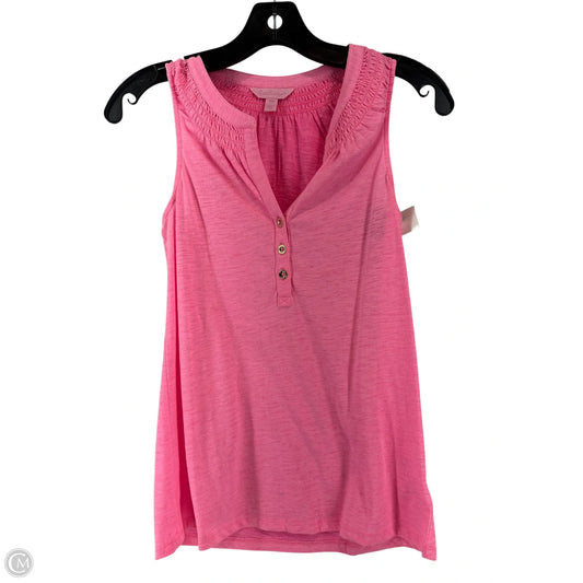 Top Sleeveless Designer By Lilly Pulitzer In Pink, Size: Xxs