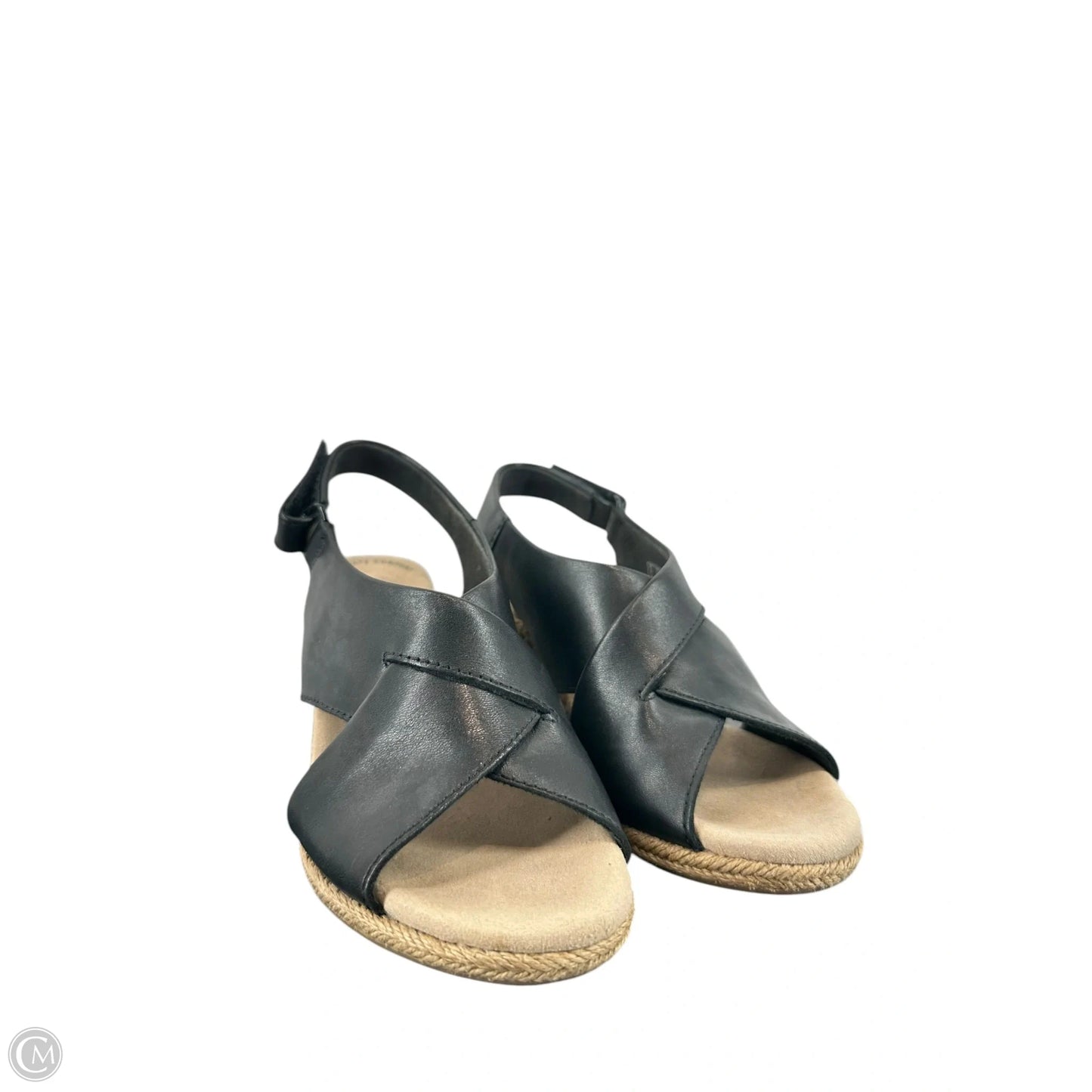 Sandals Heels Block By Clarks In Black, Size: 5.5