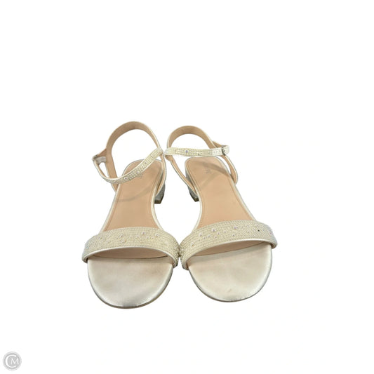 Sandals Heels Kitten By Maripe In White, Size: 7