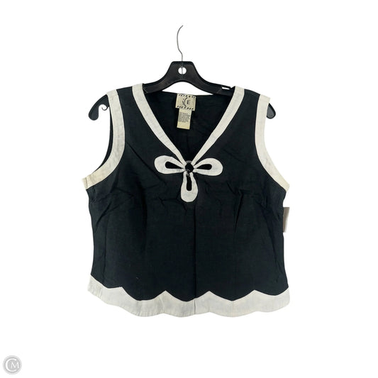 Top Sleeveless By Ice In Black, Size: L