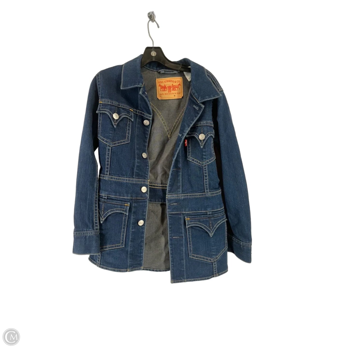 Jacket Denim By Levis In Blue Denim, Size: M