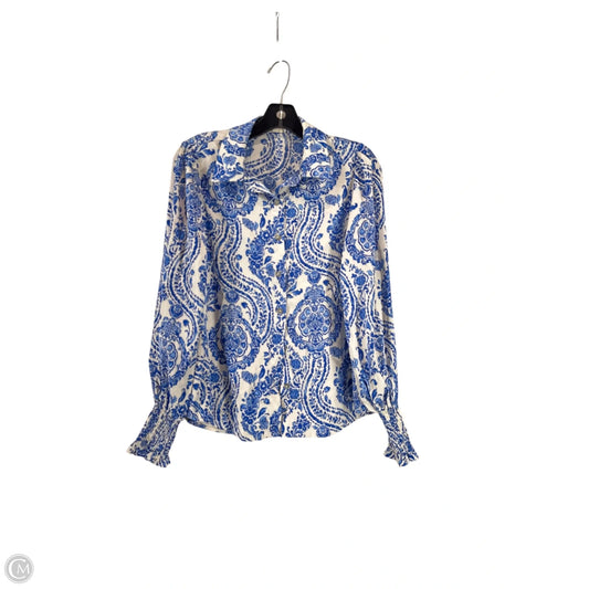 Top Long Sleeve By Entro In Blue, Size: S