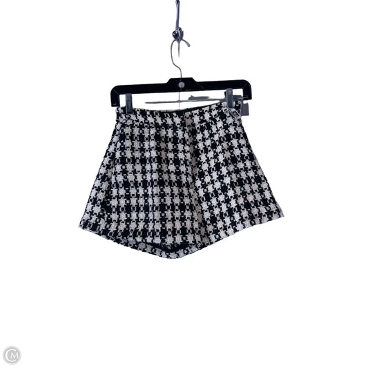 Skirt Mini & Short By Zara In Black & White, Size: M