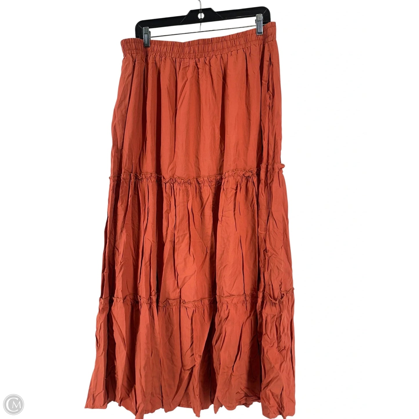 Skirt Maxi By Clothes Mentor In Orange, Size: 2x