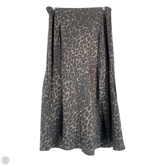Skirt Midi By Clothes Mentor In Leopard Print, Size: M