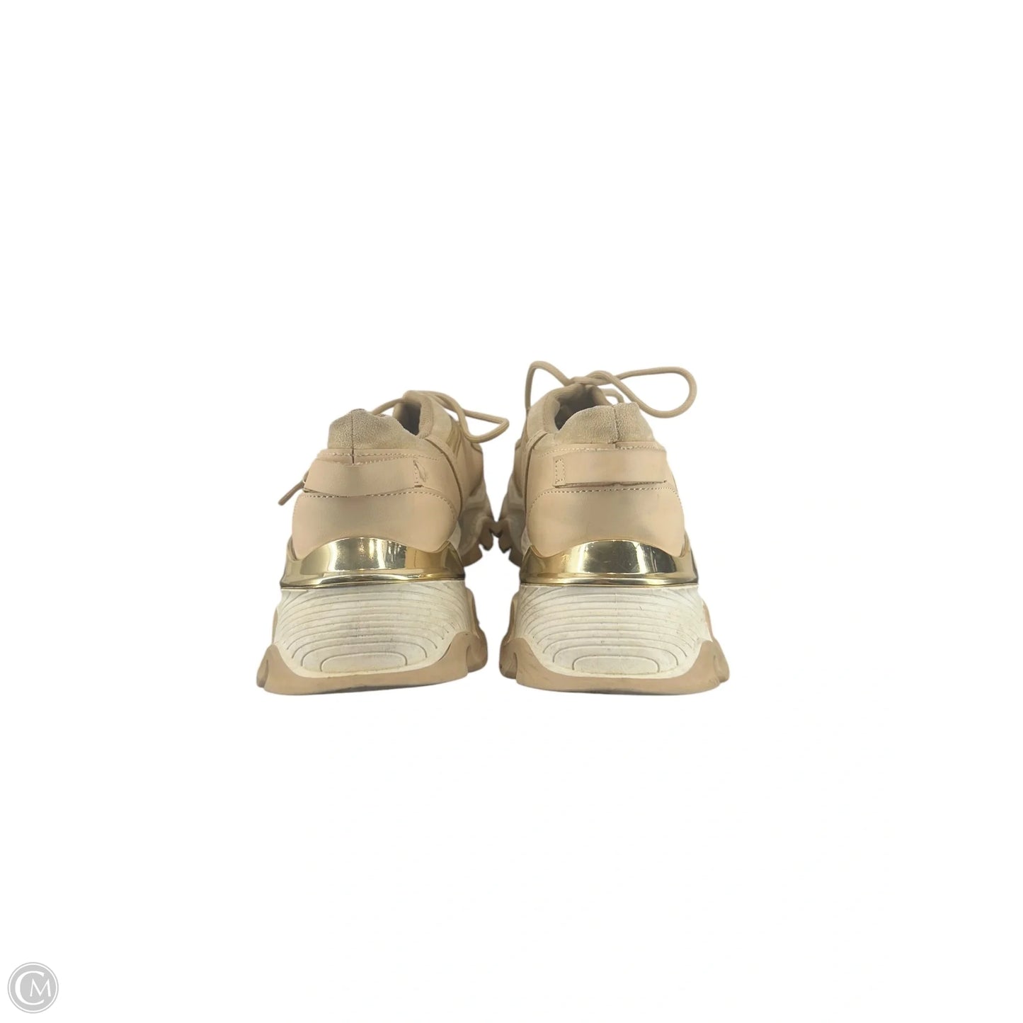 Shoes Sneakers By Bebe In Gold, Size: 10