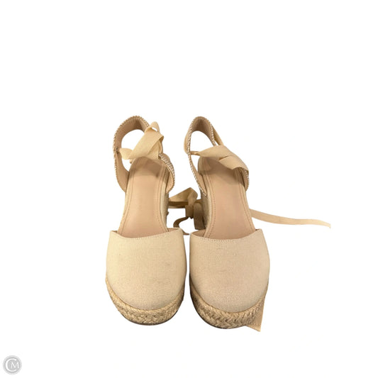 Sandals Heels Block By Clothes Mentor In Cream, Size: 6