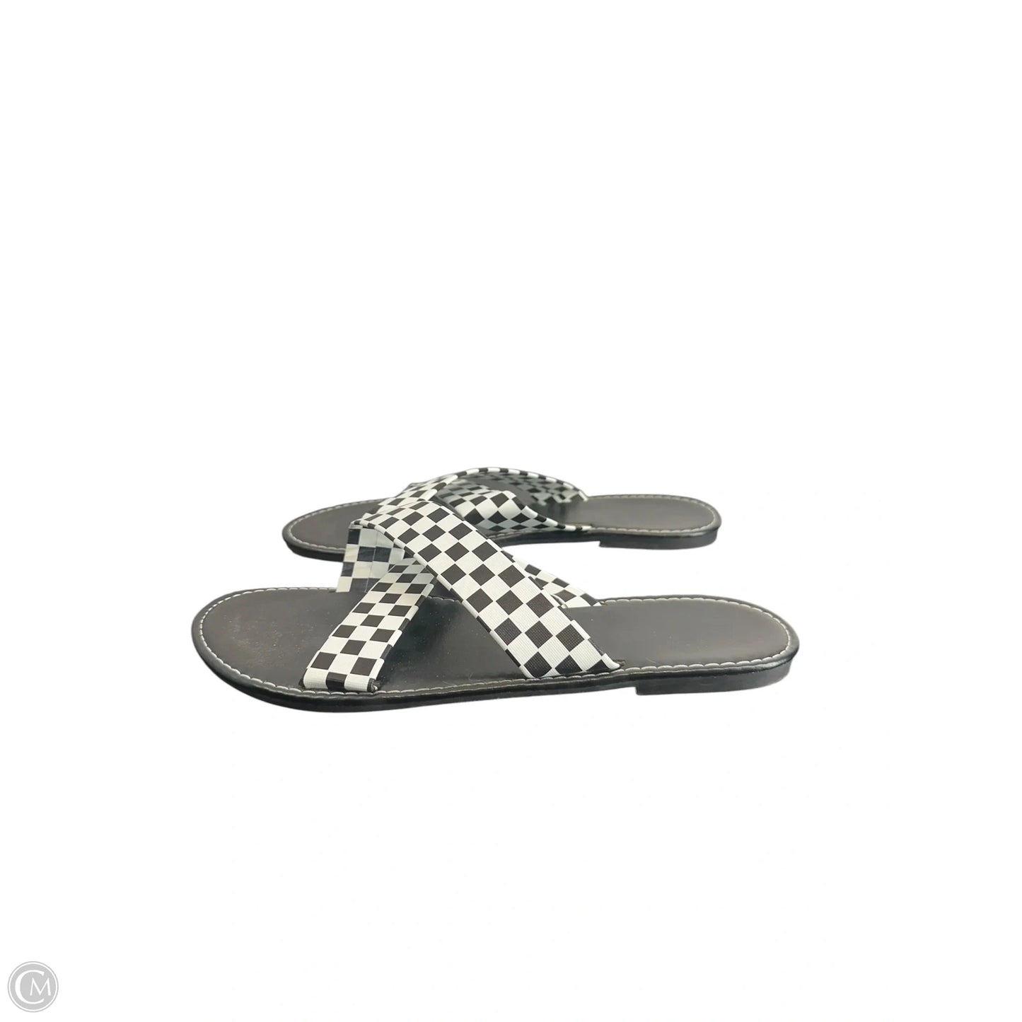 Sandals Flats By Clothes Mentor In Black, Size: 10
