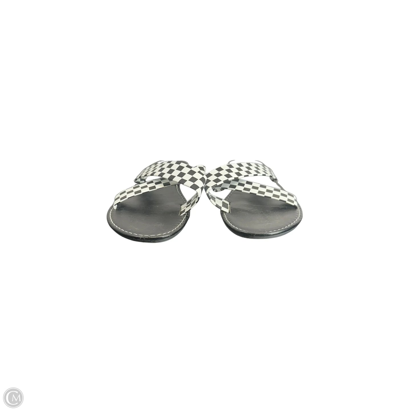 Sandals Flats By Clothes Mentor In Black, Size: 10