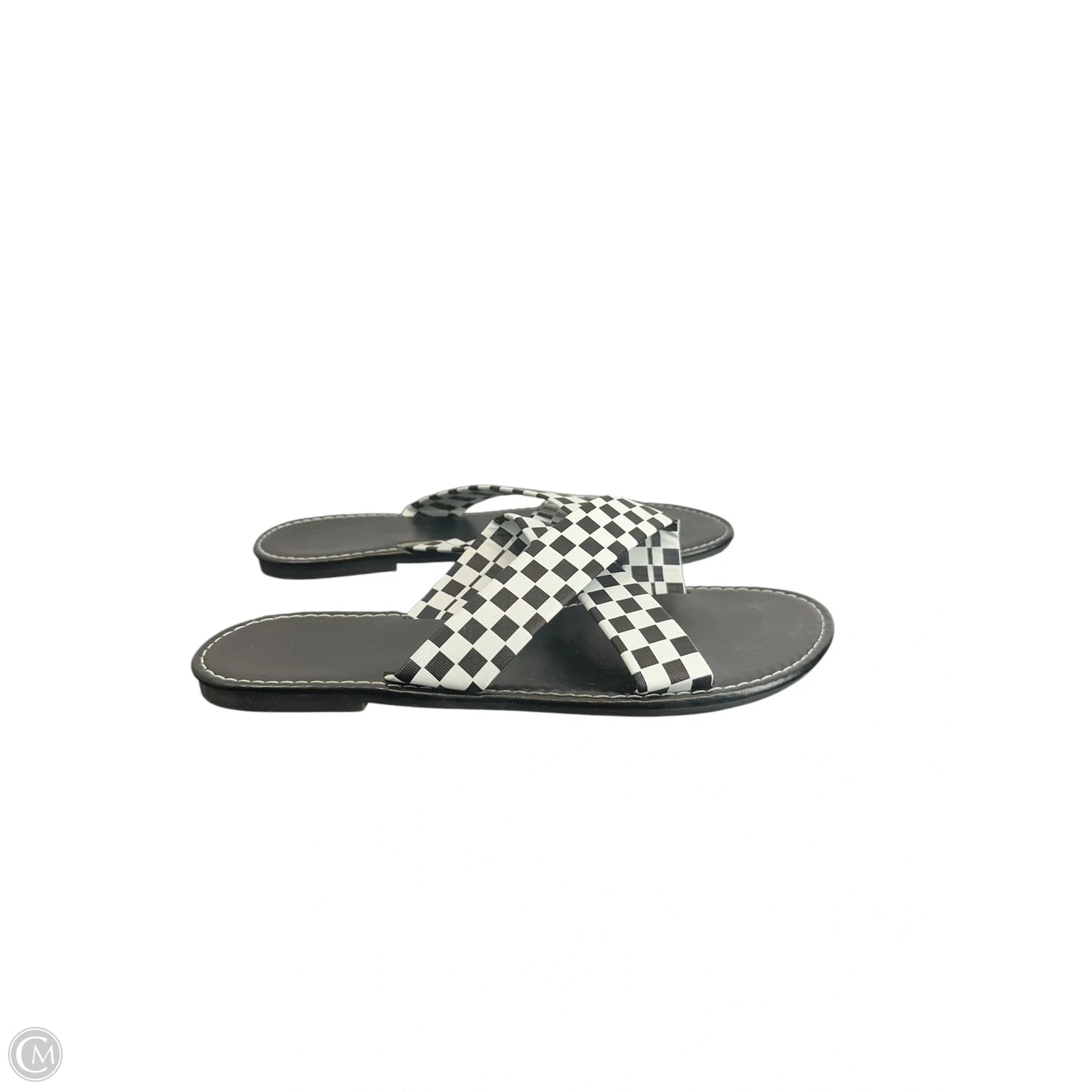 Sandals Flats By Clothes Mentor In Black, Size: 10