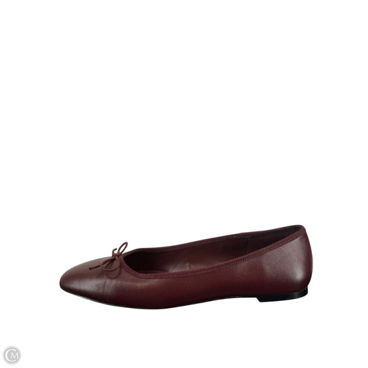 Shoes Flats By Mng In Maroon, Size: 10
