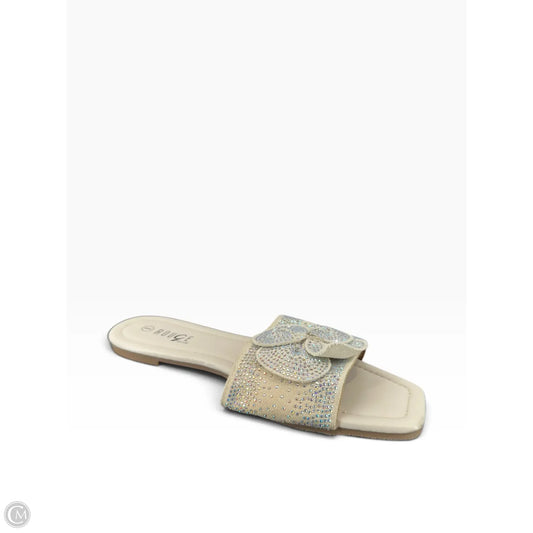 Sandals Flats By Rouge In Silver, Size: 9