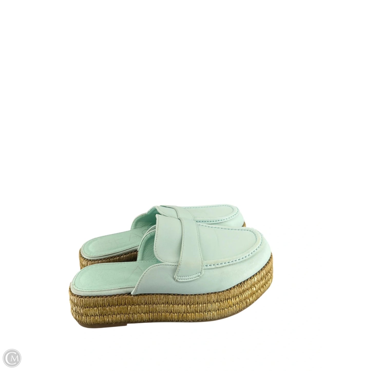 Shoes Flats By Clothes Mentor In Teal, Size: 8