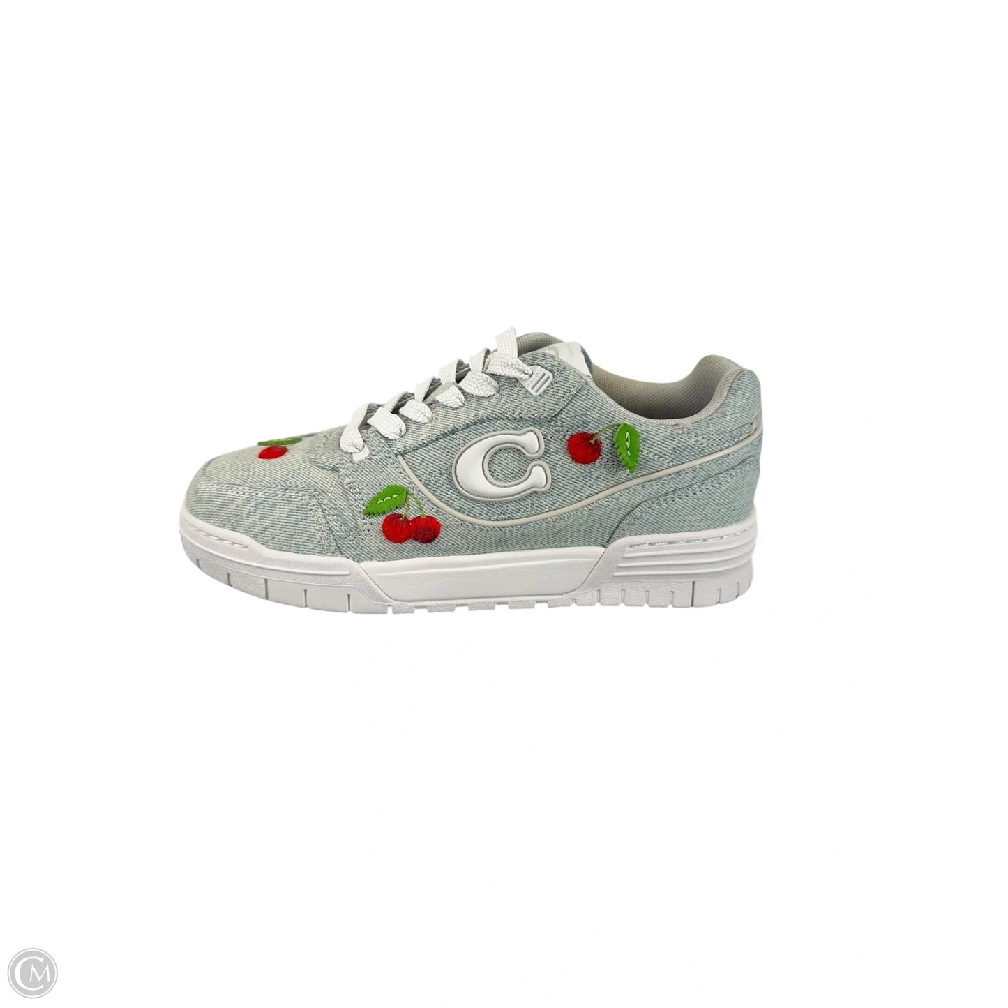 Shoes Designer By Coach In Grey & Red, Size: 7