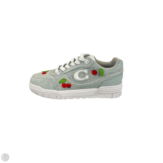 Shoes Designer By Coach In Grey & Red, Size: 7