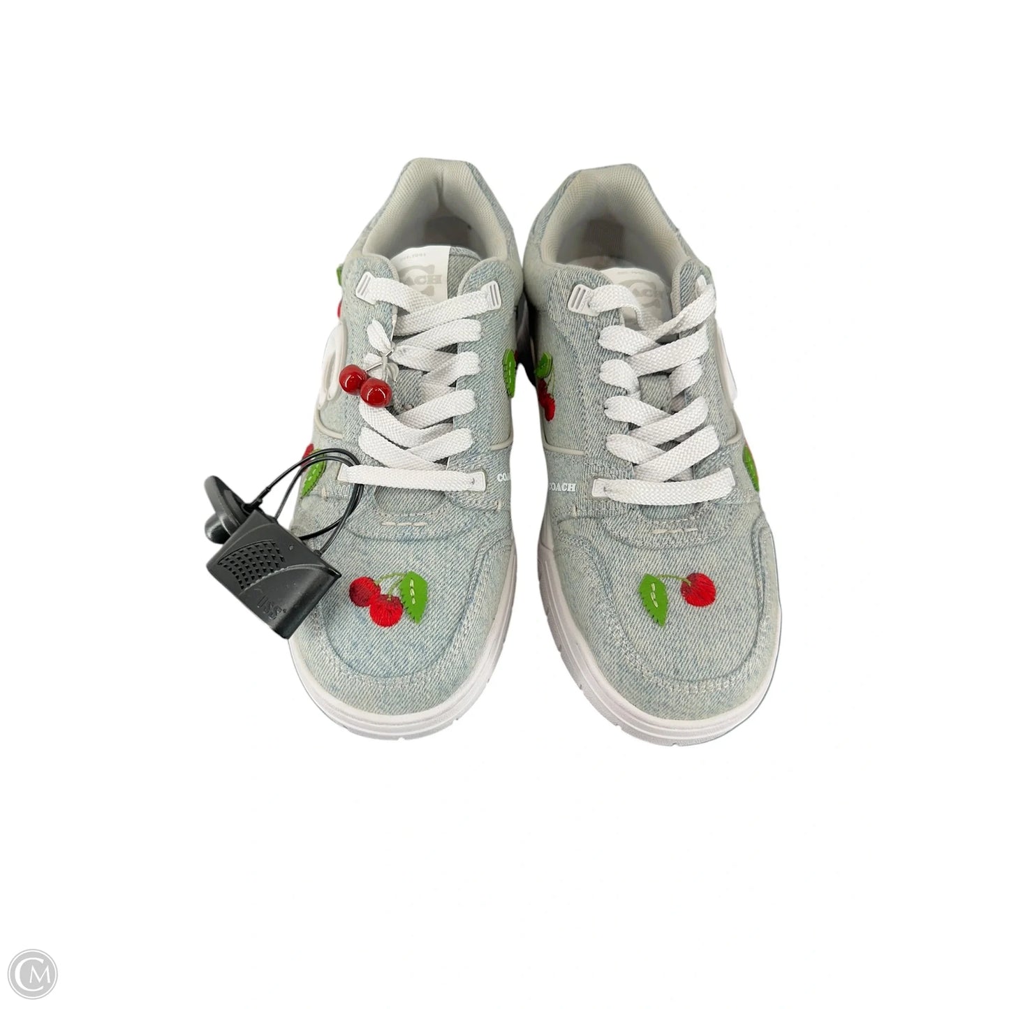 Shoes Designer By Coach In Grey & Red, Size: 7