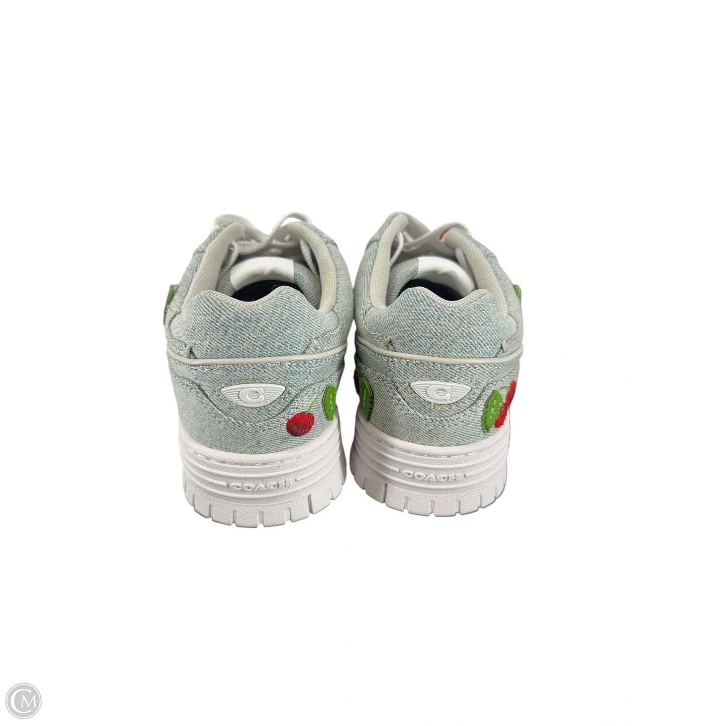 Shoes Designer By Coach In Grey & Red, Size: 7