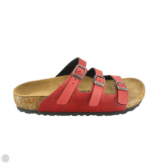 Sandals Flats By Birkenstock In Red, Size: 7