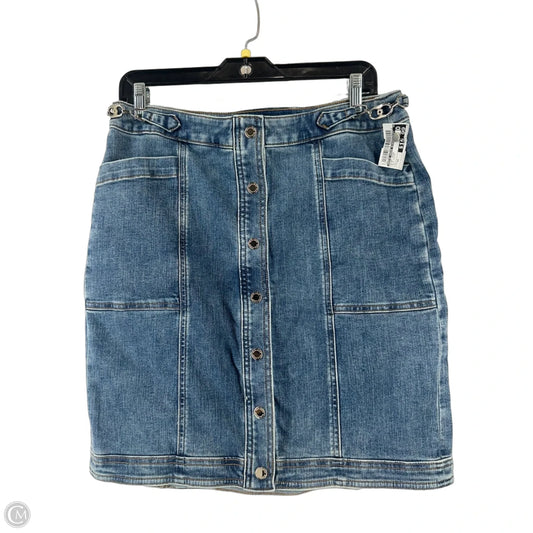 Skirt Midi By White House Black Market In Blue Denim, Size: 12