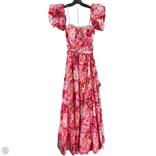 Dress Casual Maxi By Aqua In Pink & Red, Size: 2x
