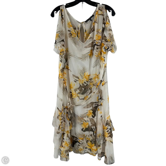 Dress Casual Short By White House Black Market In Floral Print, Size: Xl