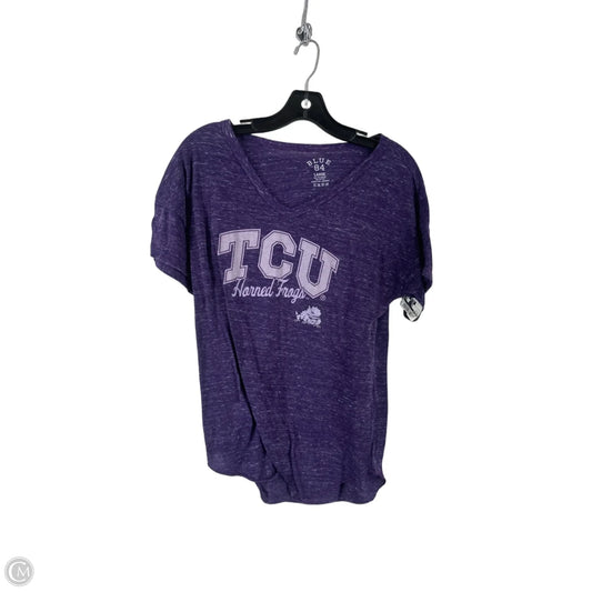 Top Short Sleeve By Blue 84 In Purple, Size: L