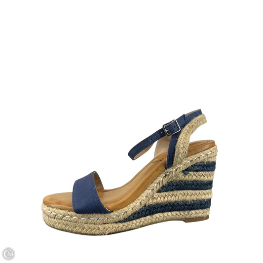 Sandals Heels Block By Kelly And Katie In Blue, Size: 6