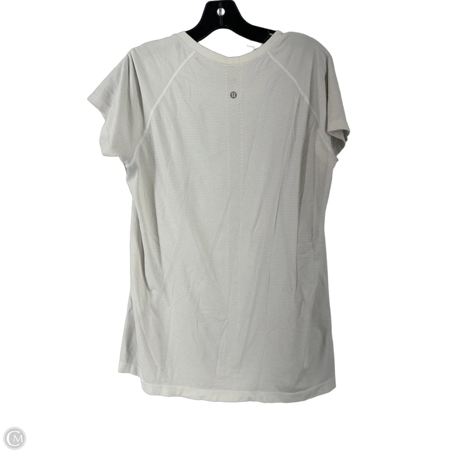 Athletic Top Short Sleeve By Lululemon In White, Size: 14