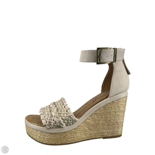 Sandals Heels Block By Zodiac In Gold & Pink, Size: 8.5