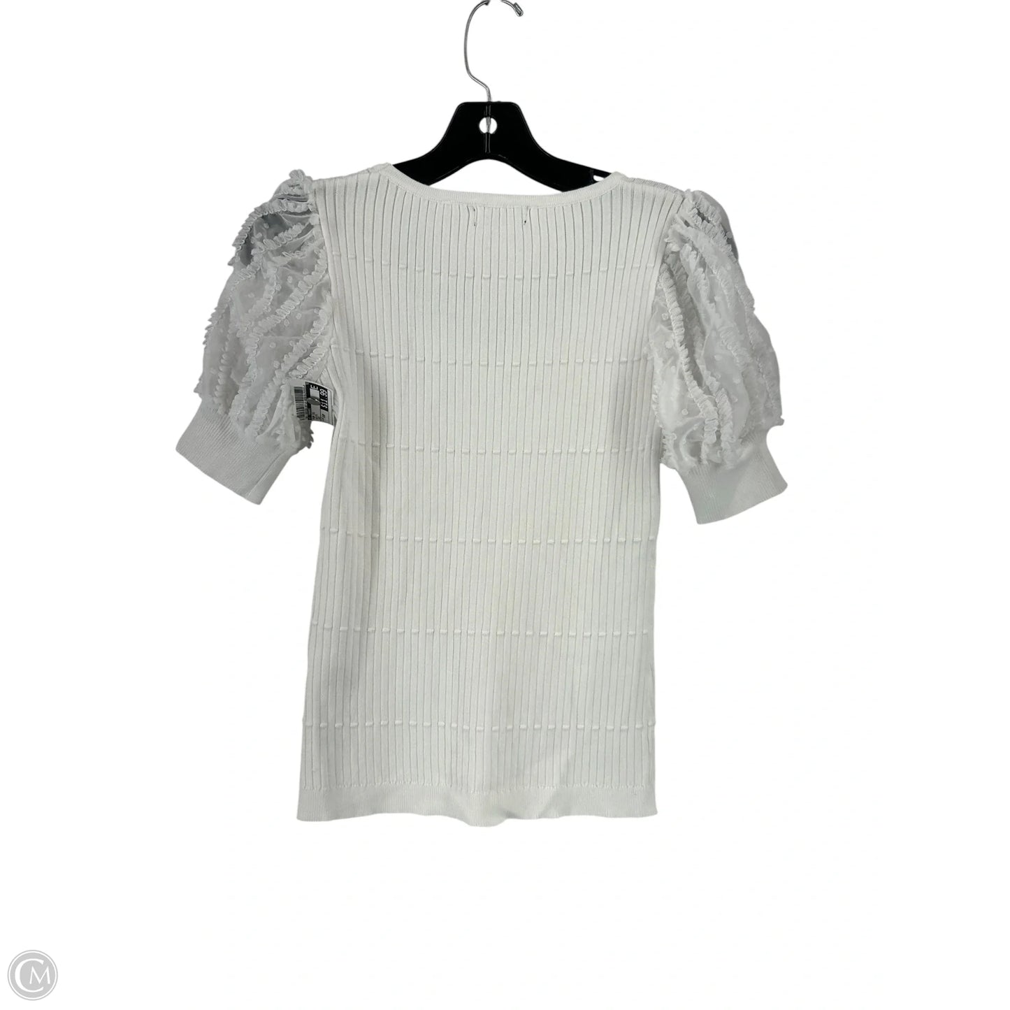 Top Short Sleeve By T Tahari In White, Size: Xsp