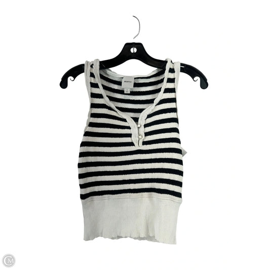Top Sleeveless By Maeve In Black & White, Size: S