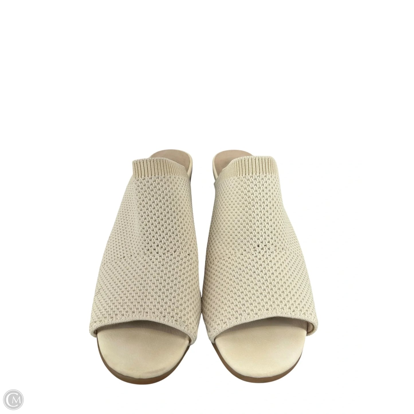 Sandals Heels Block By Solanz In Beige, Size: 8