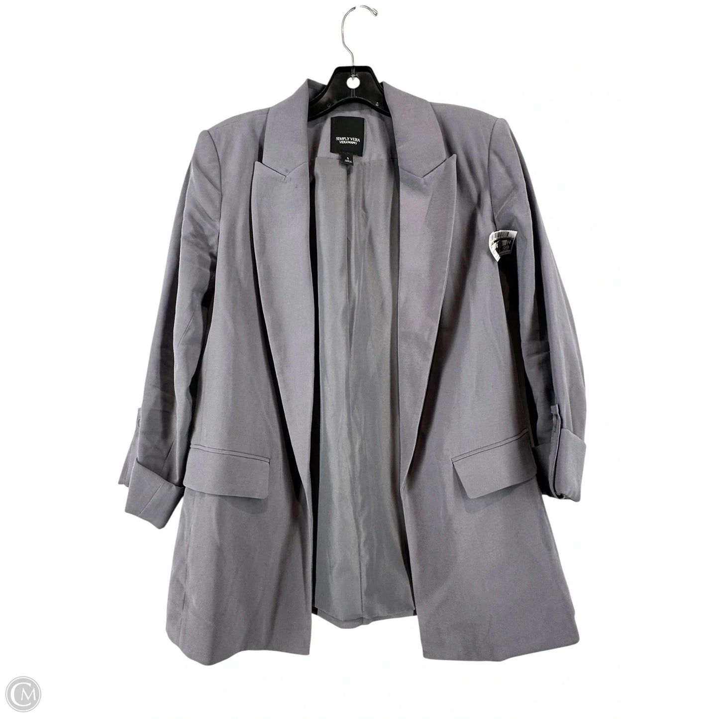 Blazer By Simply Vera In Grey, Size: S