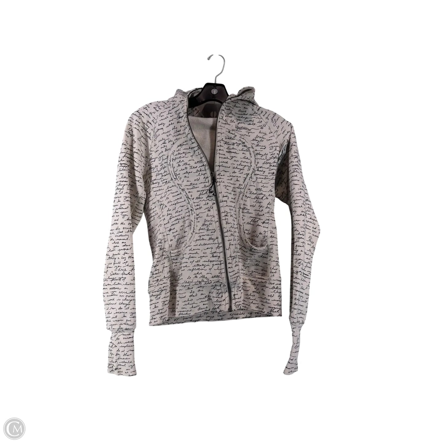 Athletic Jacket By Lululemon In White, Size: S